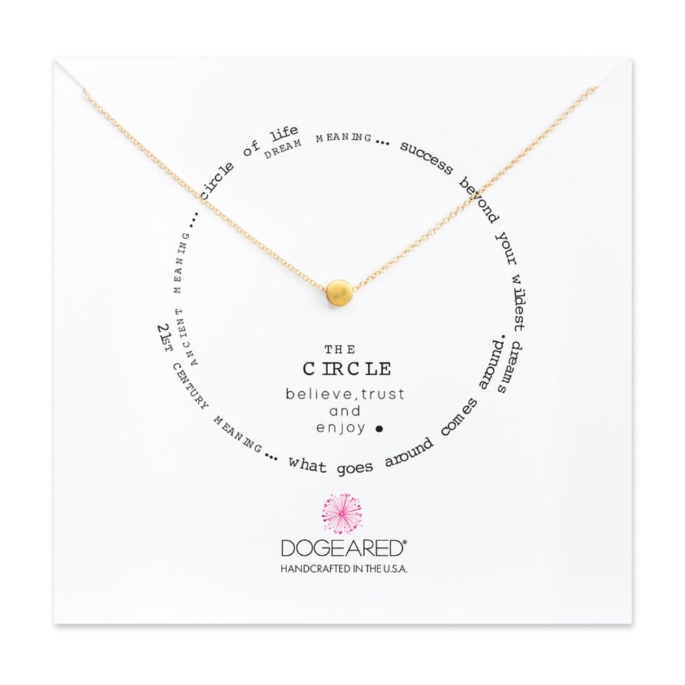 Gold Circle Pendant Necklace